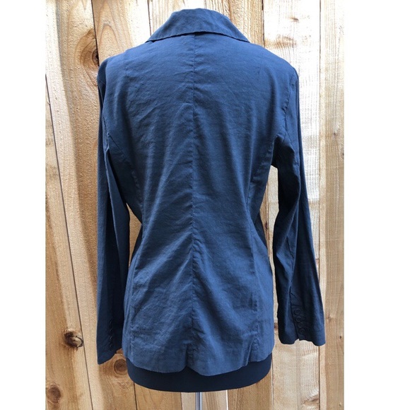 Eileen Fisher Linen Graphite Blazer size 12 New - Picture 3 of 5